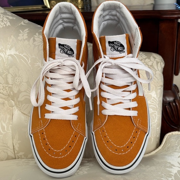 Brand New Vans Suede SK8-Hi Tapered Shoes Desert Sun High Top Skater Sneakers - Picture 4 of 15